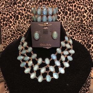 Necklace, bracelet, earrings set